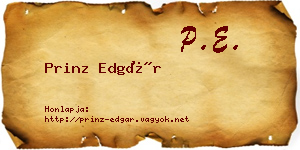 Prinz Edgár névjegykártya